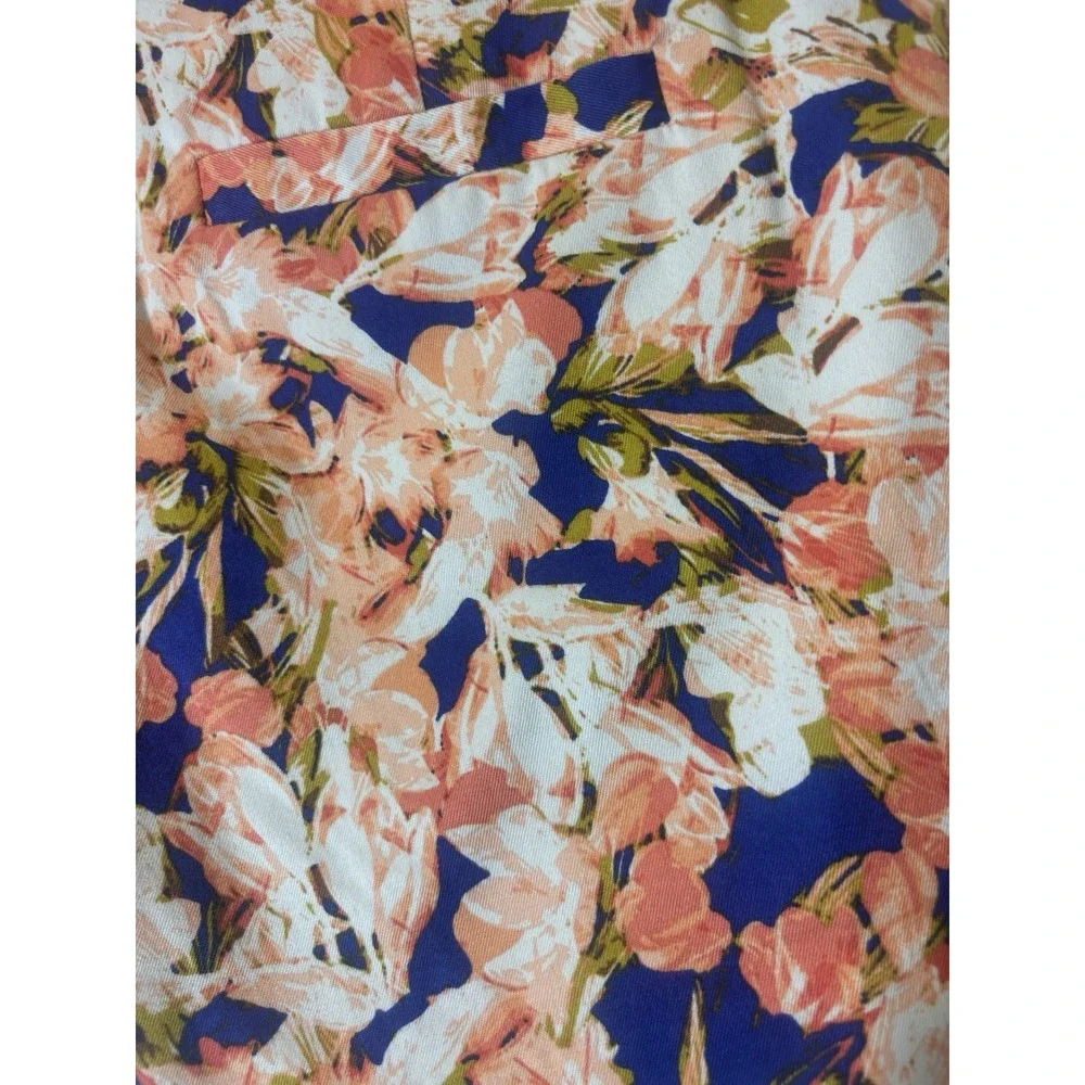 J. Crew‎ Royal Blue Orange Floral Shorts Size 10 V30
